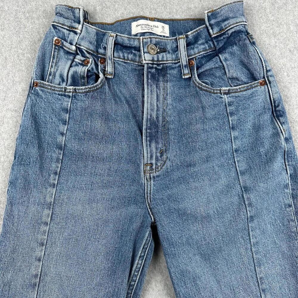 Abercrombie & Fitch the 90's Straight Ultra High Rise Jeans Women's 26 Y2K‎ Vibe